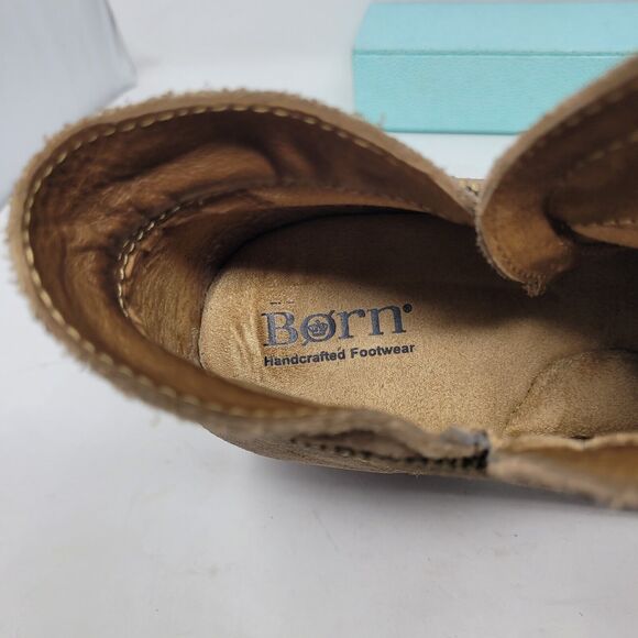 Born Malta Bootie Womens Taupe Brown Sz 11 M EU43 Ankle Distressed Suede Leather - Picture 8 of 8